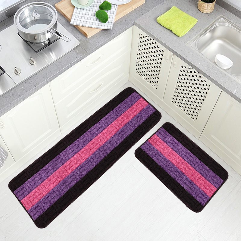 Kitchen Floor Mat Carpet Absorbent Oil-Absorbing Cutting Non-Slip and Oilproof Washable Scrubbing Mat Door