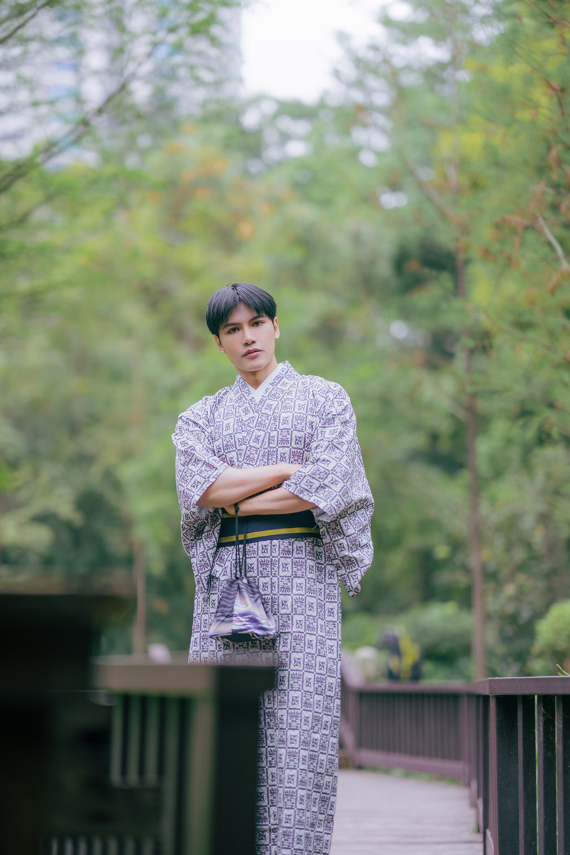 日本和服男传统武士绅士服正装日式和服不易皱材质四季可用