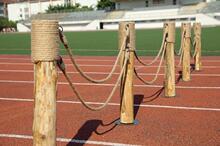 森系婚庆麻绳木桩大围栏草坪木桩实木公园户外路引迎宾区婚庆木桩