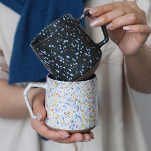 陶瓷创意马克杯泼墨陶瓷茶艺杯子 咖啡杯办公室水杯礼品
