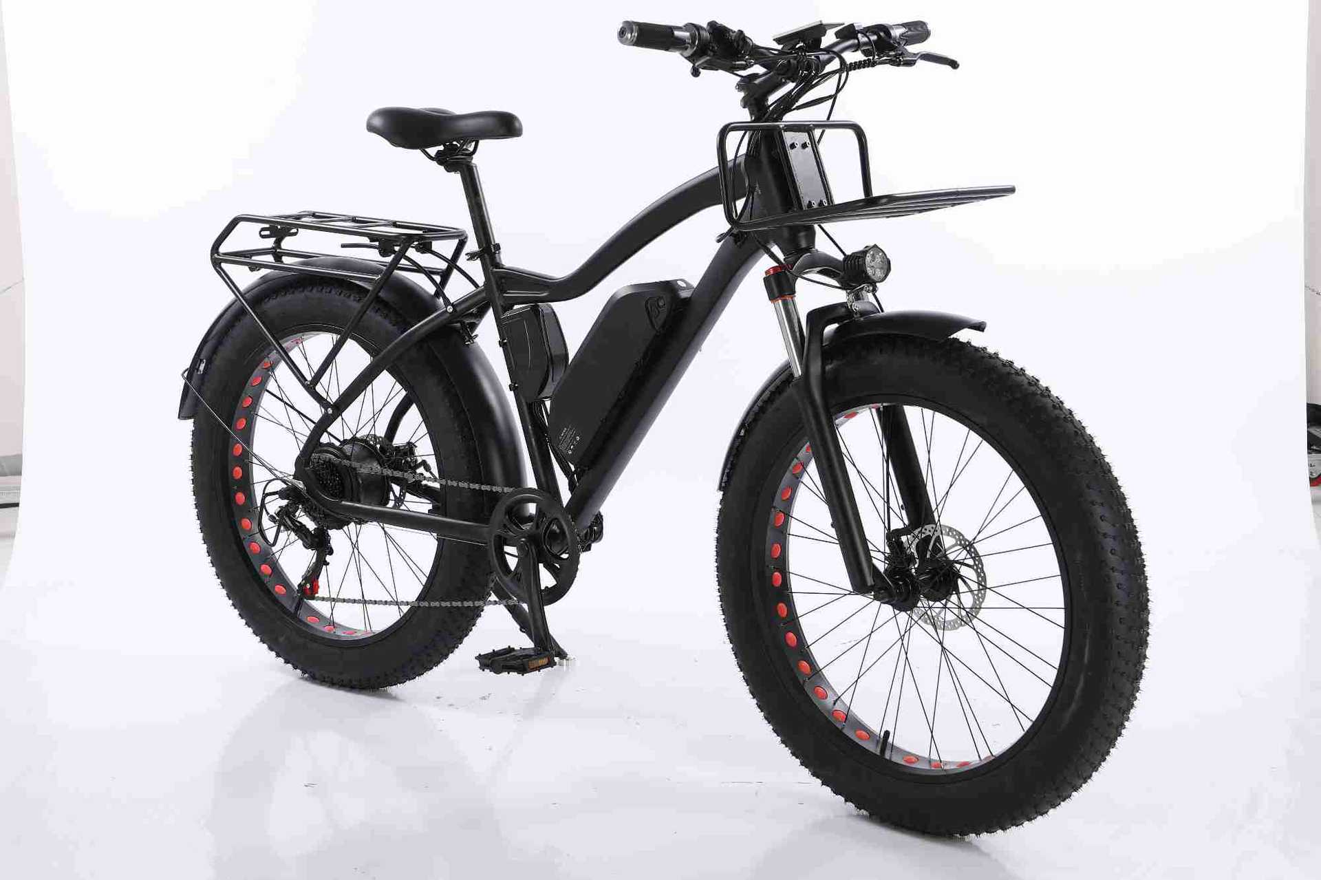 雪地锂电山地自行车变速助力发电续航锂电池雪地鲨鱼电动自行车