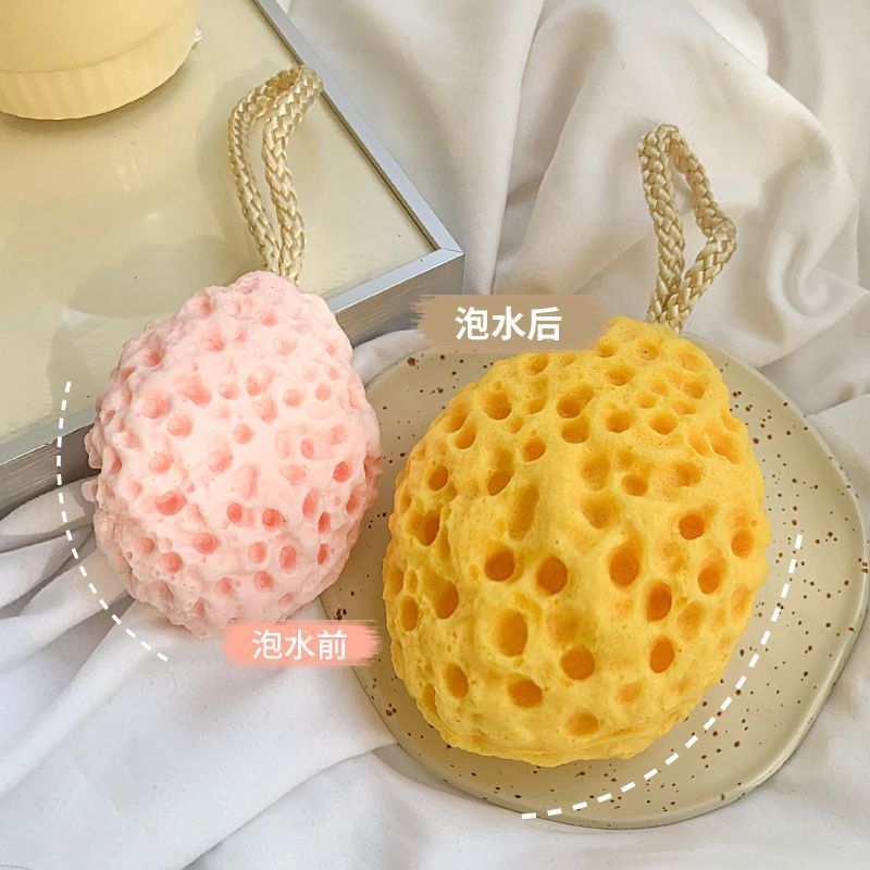 日式海绵沐浴球柔软不散起泡网小号浴花女洗澡蜂窝儿童搓澡