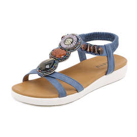 2024夏季新款时尚波西米亚罗马风格厚底轻便舒适耐磨百搭凉鞋女