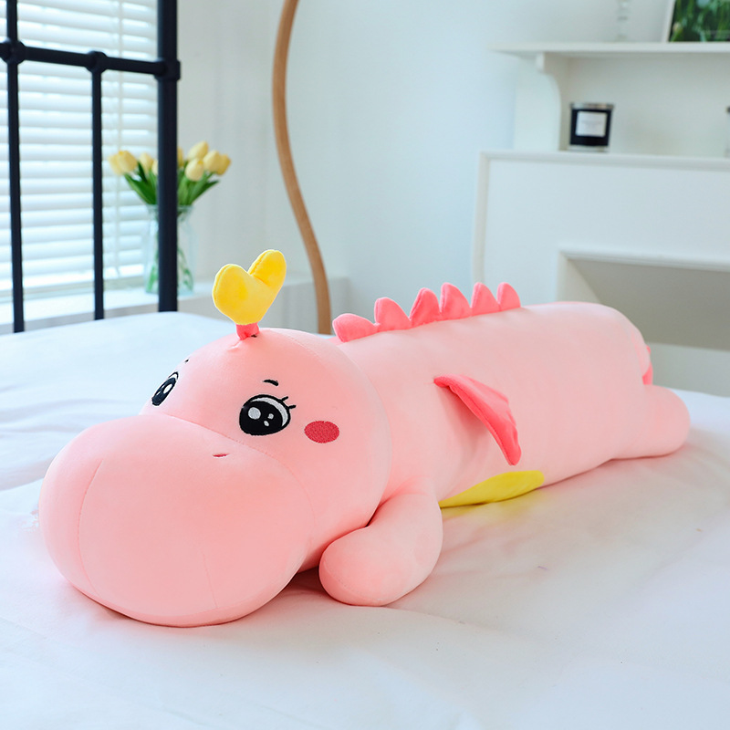 Long Dinosaur Plush Toy Pillow Cushion Birthday Gift Internet Celebrity Doll Cartoon Sleeping Doll Backrest