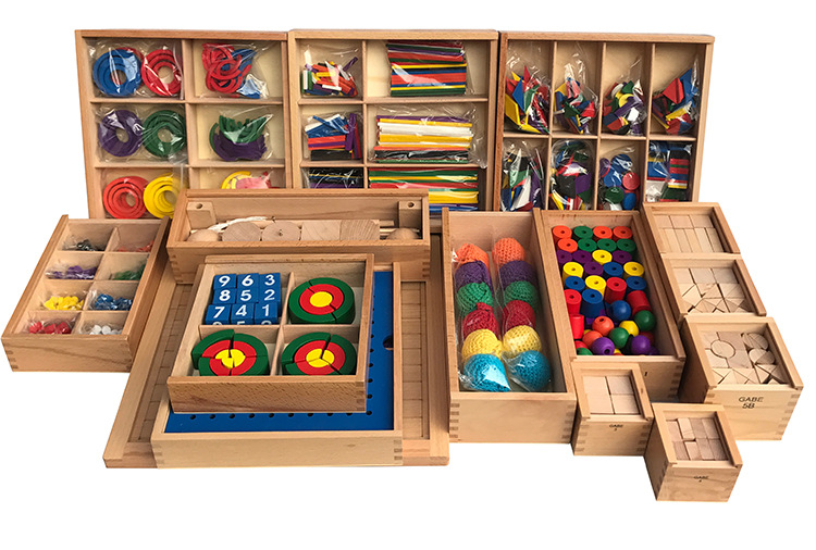 福禄贝尔恩物教具gabe15件全套 幼儿园早教中心福氏数学感官教具