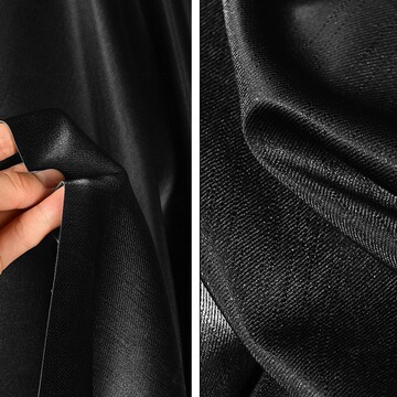 暗黑色流星雨竖纹皮革-丝光感 复古肌理皮料柔软抗皱微弹皮衣布料