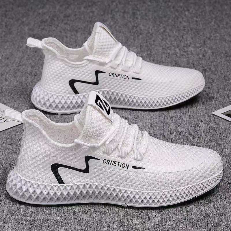 2022 New Korean Style Trendy Casual Shoes Breathable Walking Shoes Internet Hot White Shoes Support One Piece Dropshipping Men's