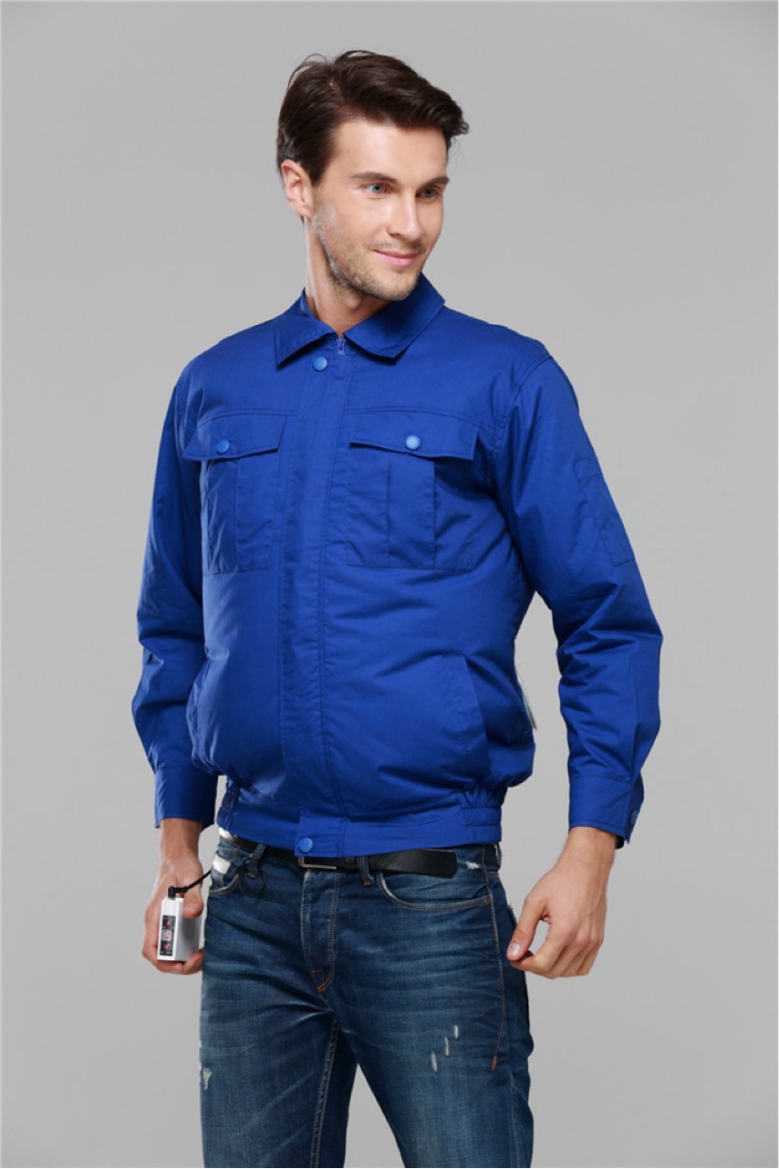 夏季空调服 风扇服sm-cn001冷却风扇长袖制服 充电款风扇服