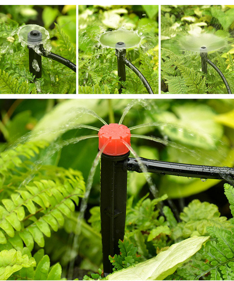 八孔插尖喷头全圆散射涡旋喷头 流量可调果树灌溉 地插微喷头