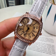 大数字方形环钻皮带手表女士新款韩版简约女表石英腕表厂家批发