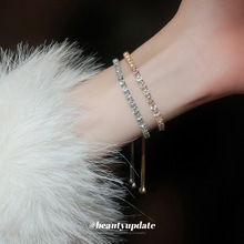 韩国时尚锆石可调节手链轻奢高级感手串手镯个性百搭气质新款手饰
