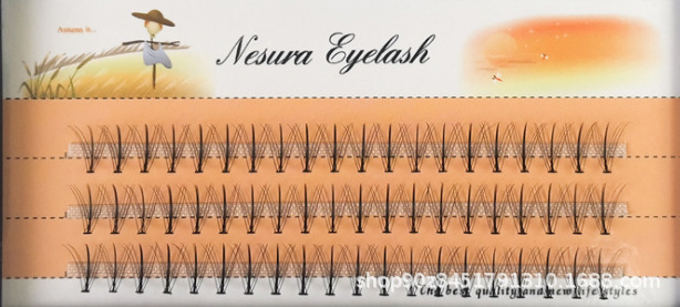 Type A Eyelashes Natural Soft Artificial False Eyelashes Female Single Cluster Fairy Planting Single Grafting False Eyelash Wholesale