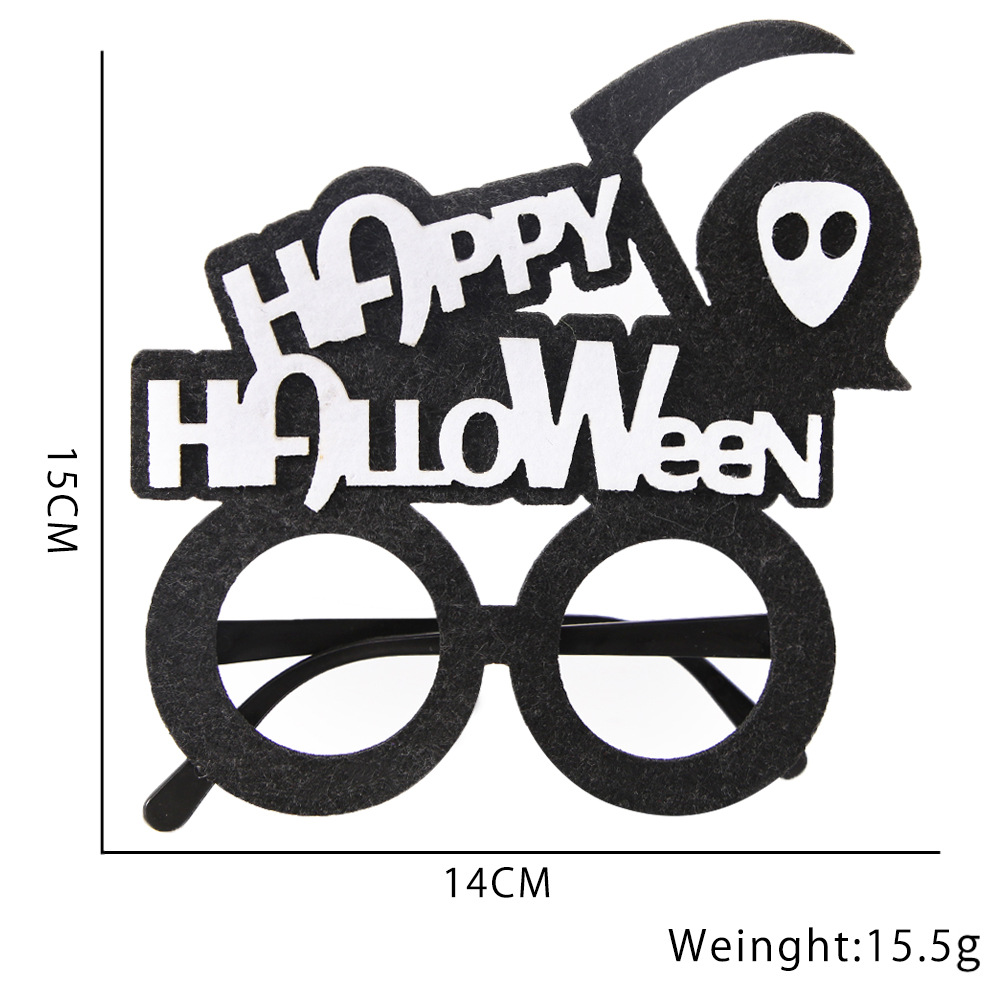 2023 New Halloween Decoration Glasses Ghost Festival Party Children Adult Horror Props Skull Ghost Glasses Frame