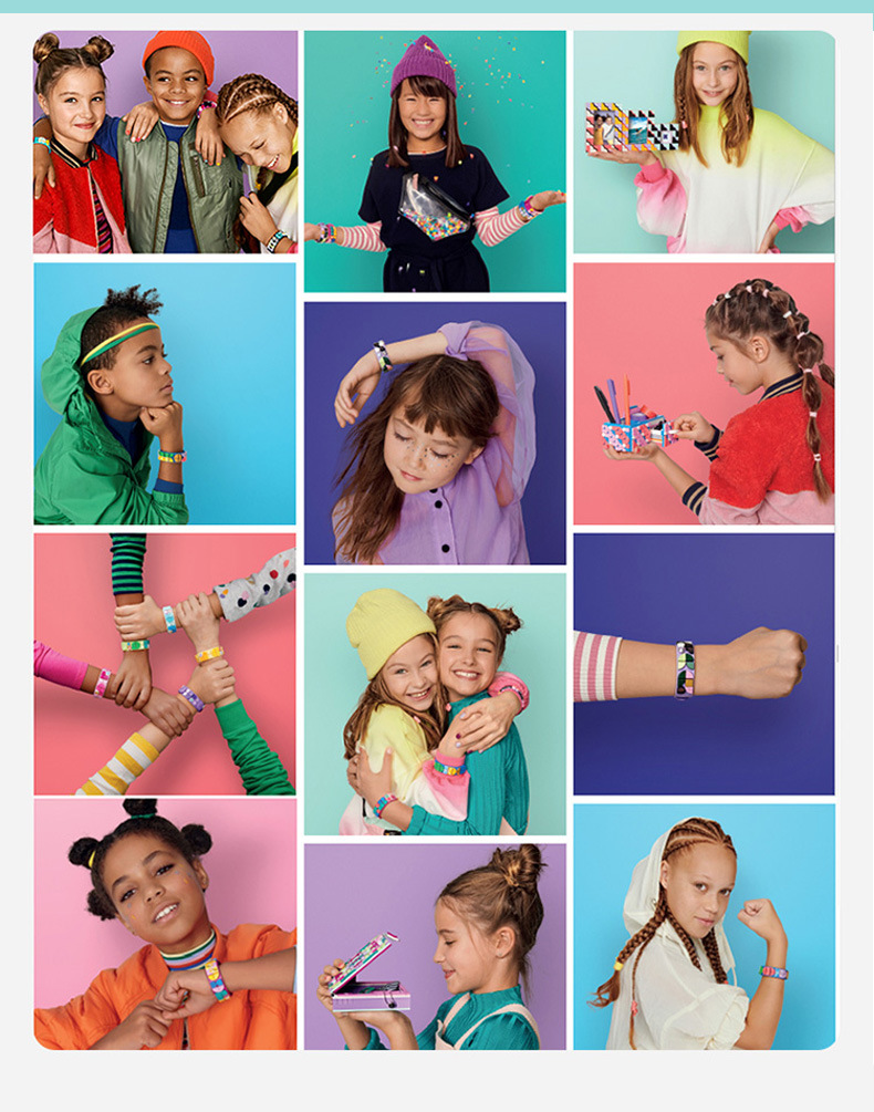 lego乐高lisa同款手环dots冰淇淋彩虹手链女孩系列积木玩具