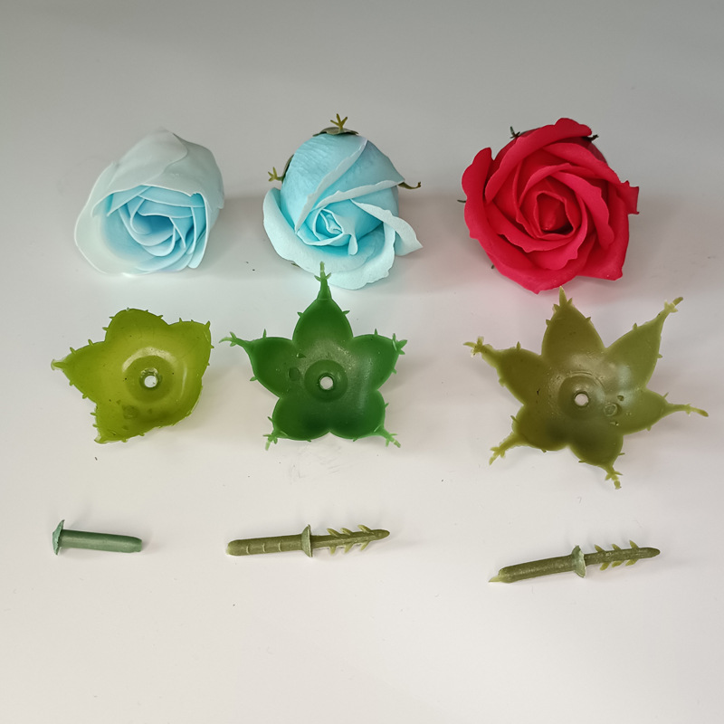 厂家供应塑料花托 香皂花仿真花玫瑰花托塑料托diy玫瑰花辅料批发