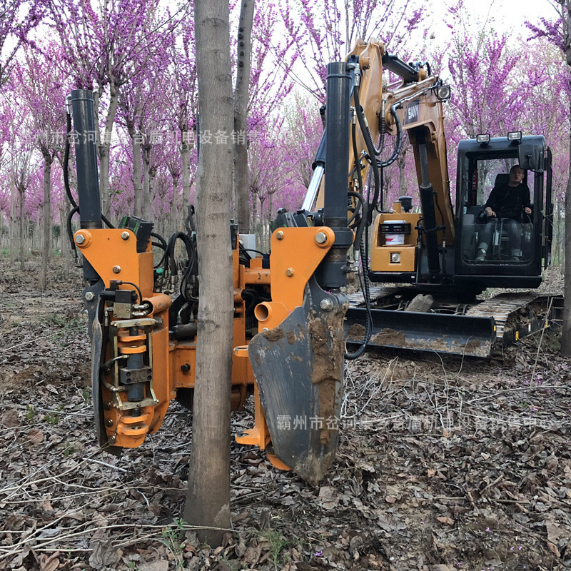 快速断根瓣式挖树根机高频振动土球挖树机四瓣式苹果球树根移植机
