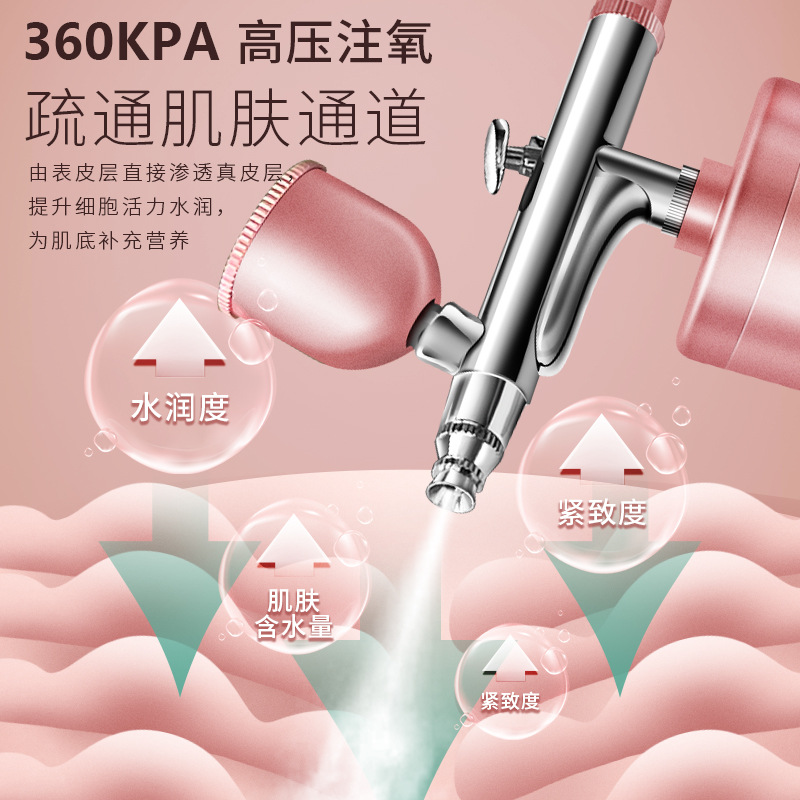 Oxygen Injection Skin Spray Household Water Injection Beauty Instrument Nanometer Sprayer Facial Essence Import Water Light Skin Rejuvenation Spray Gun Charging