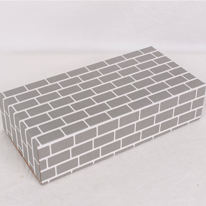 砖建筑儿童玩具模型幼儿园中大班建构区角游戏diy纸盒纸砖