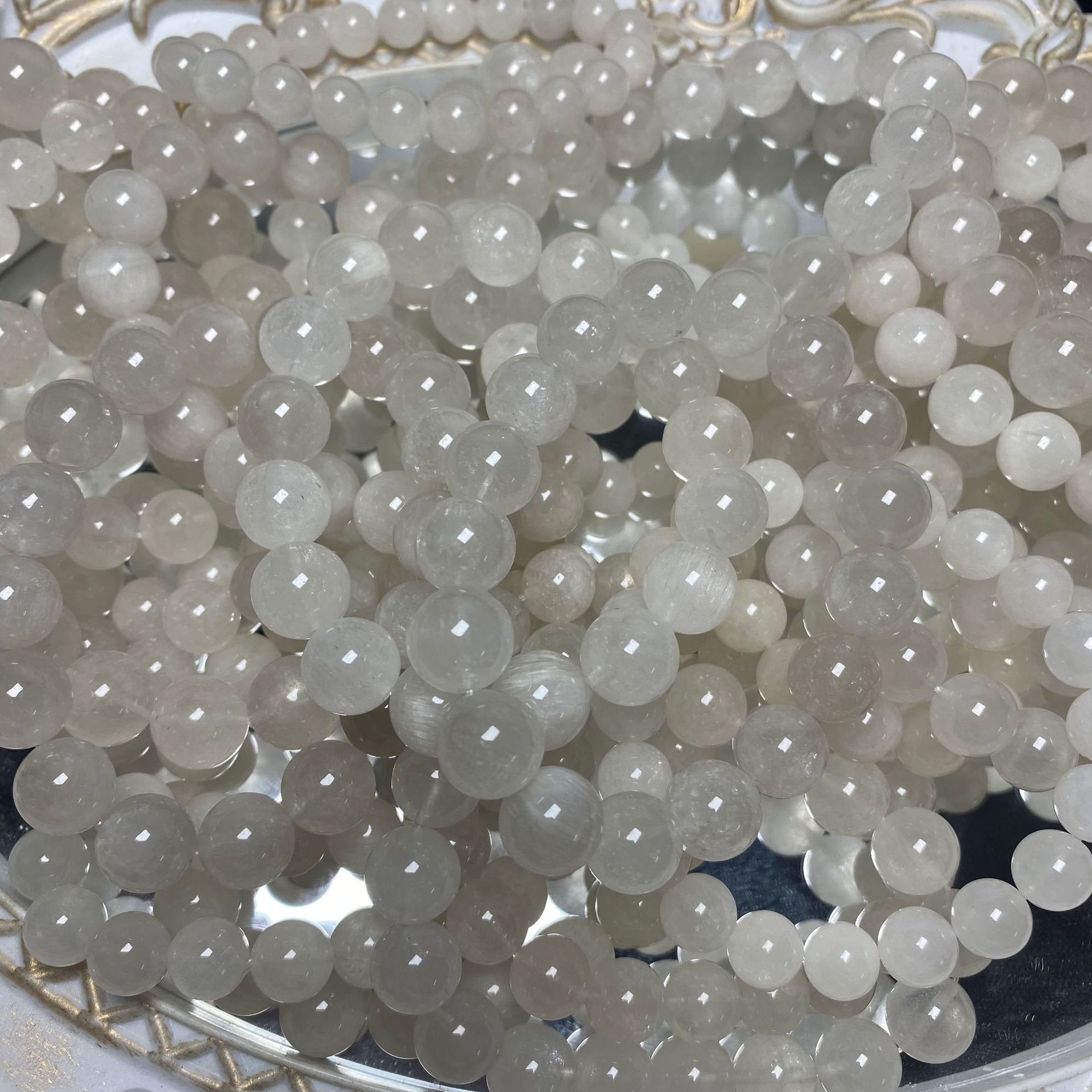 水晶高性价比白兔毛手串白幽灵发晶手链-阿里巴巴