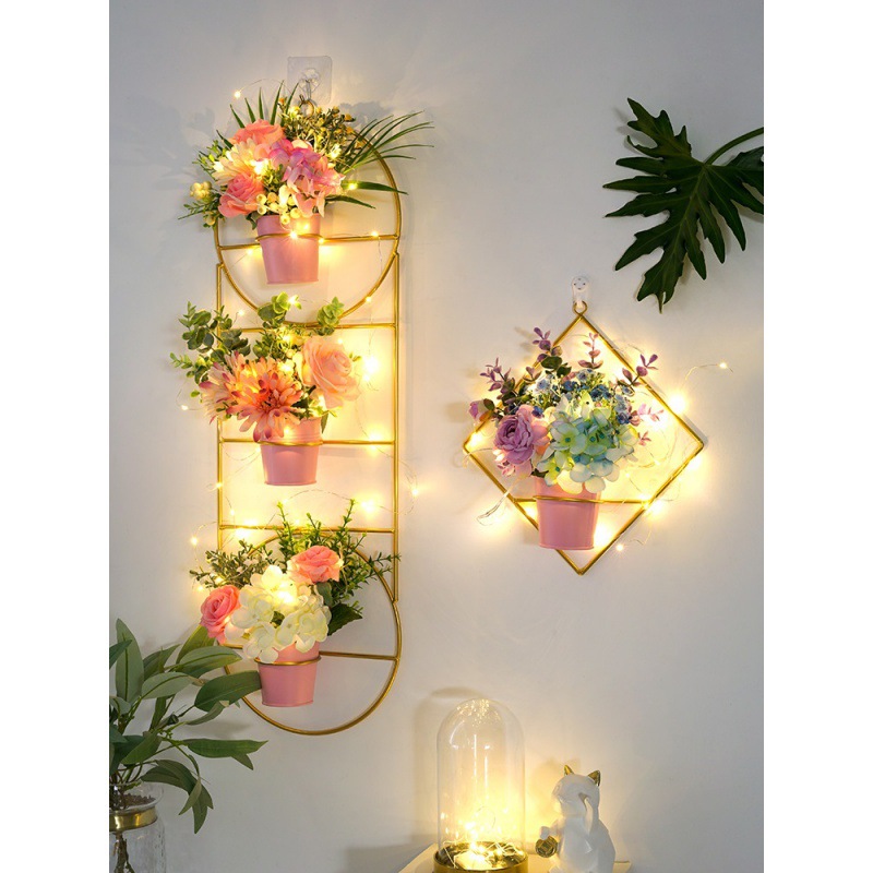 墙面墙壁挂饰假花装饰品客厅墙上挂件创意网红房间布置餐厅墙饰