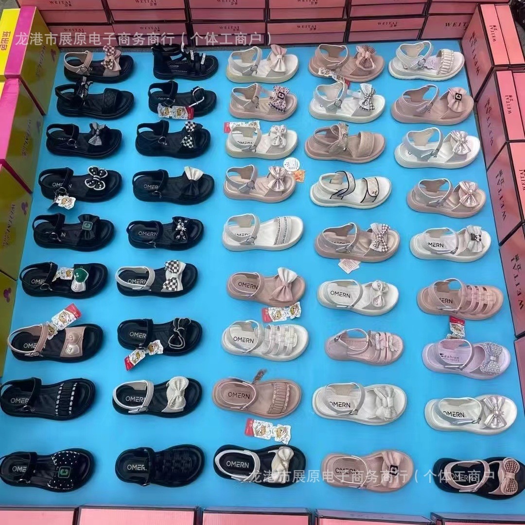 温州鞋夏季女童凉鞋品牌小公主鞋直播摆地摊实体尾货鞋库存鞋