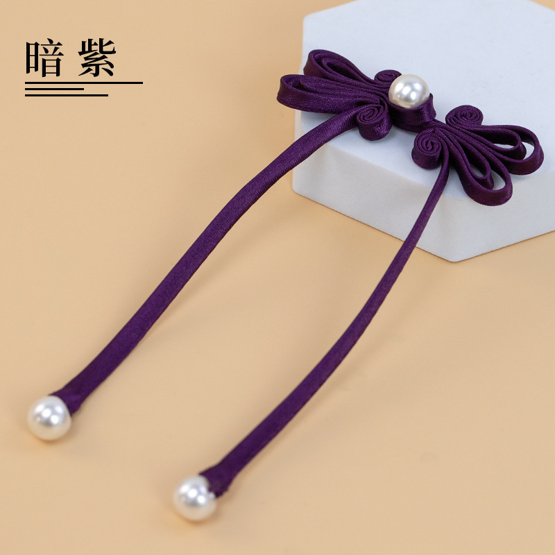 Hmm Cheongsam Frog Button Long Tail Rabbit Ear Tassel Button Chinese Style Handmade Woven Button Tang Costume Han Costume Decorative Accessories