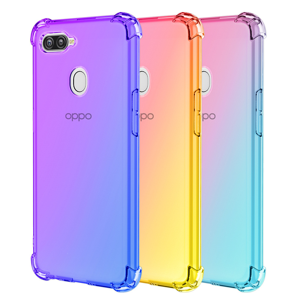 适用于oppo a7/a5s防摔ax7/a12渐变色a11k手机壳a55s保护壳a55 5g