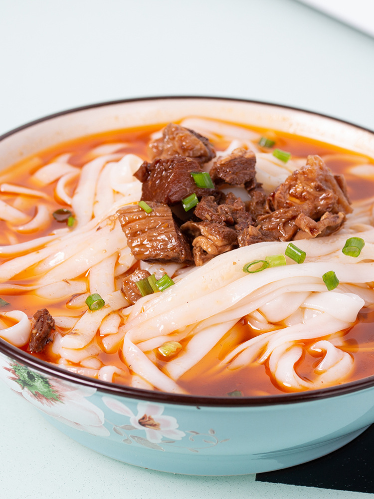 湖南米粉干扁粉宽粉5斤装宽河粉米面宽河粉整箱常德特产煮食粿条