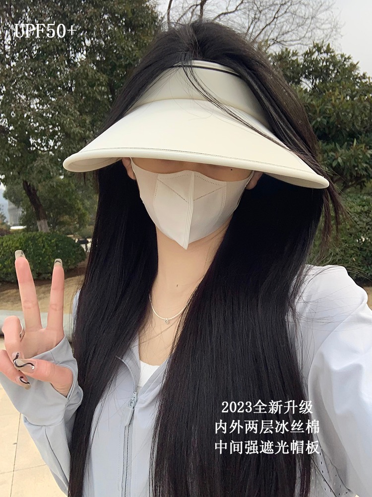 High Quality Double Layer Sun Hat Female Uv Protection Sun Hat Big Brim Professional Grade Summer Big Brim Empty Top Hat