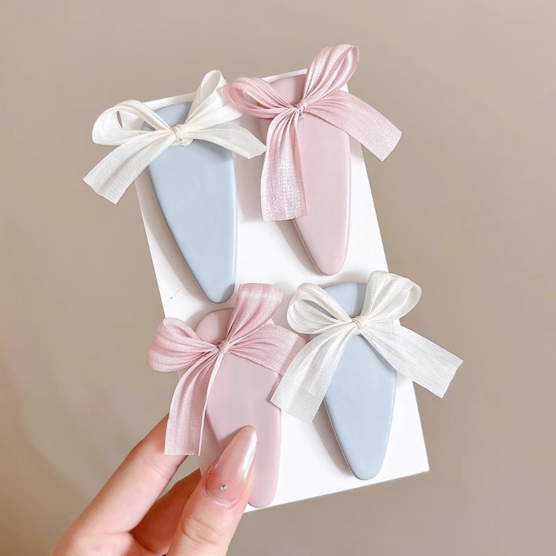 甜美蝴蝶结发夹女大号bb夹后脑勺碎发整理神器发卡刘海夹子头饰