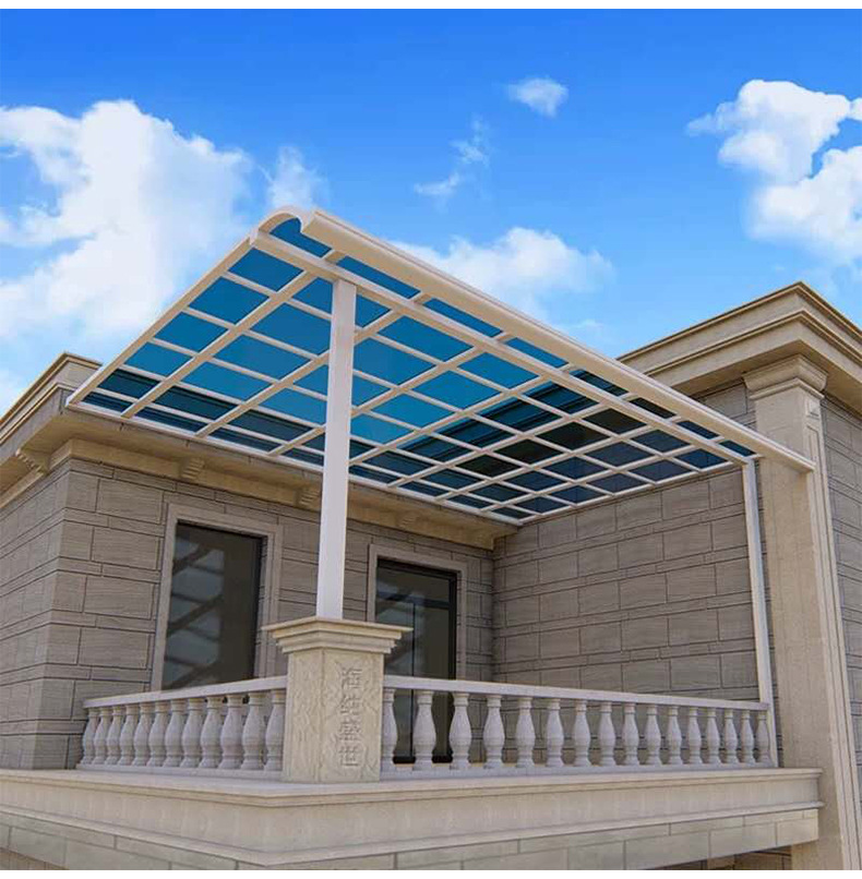 铝合金伸缩雨棚遮阳棚户外 阳台庭院车棚推拉篷遮雨棚阳光板