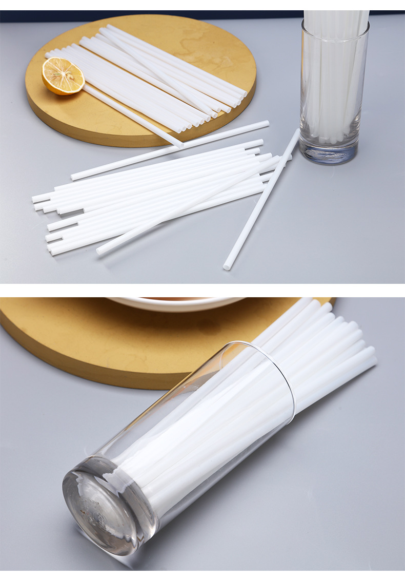 厂家供应可降解pla吸管聚乳酸单支独立包装饮料奶茶粗吸管一次性