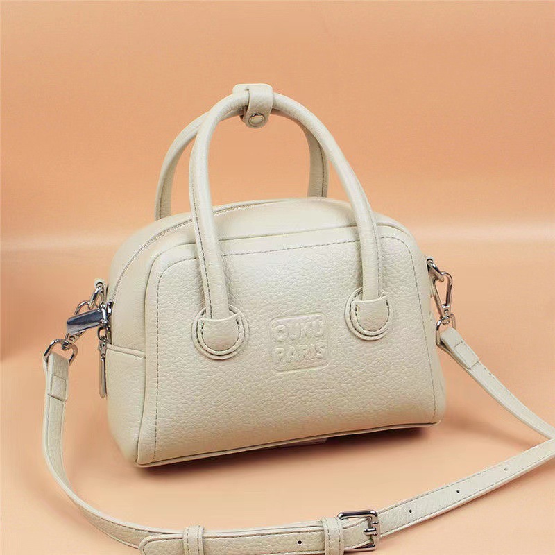 小众高级感手提包包女士新款纯色复古时尚波士顿枕头包百搭斜挎包