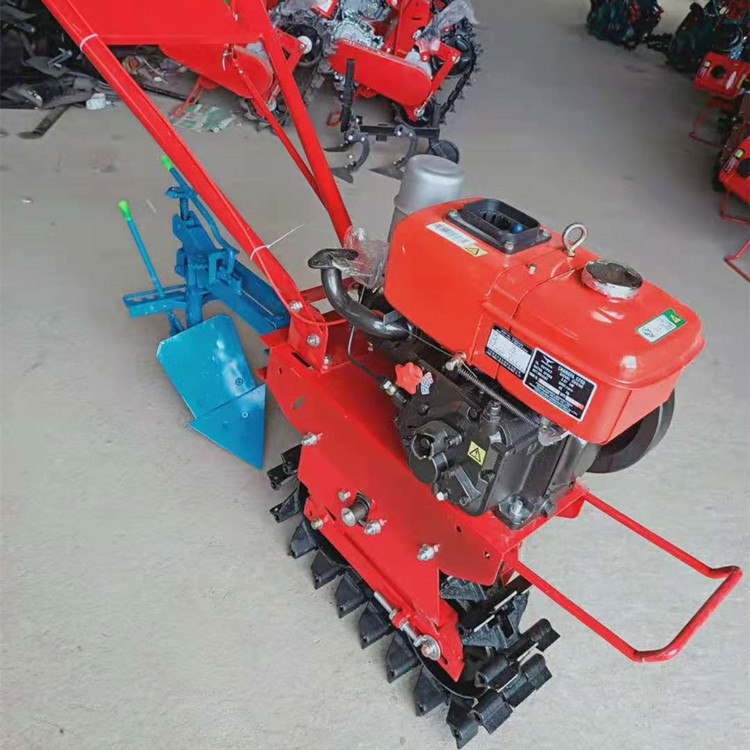 独轮履带式微耕机 手扶式起垄开沟培土机 大棚山地管理翻地犁地机