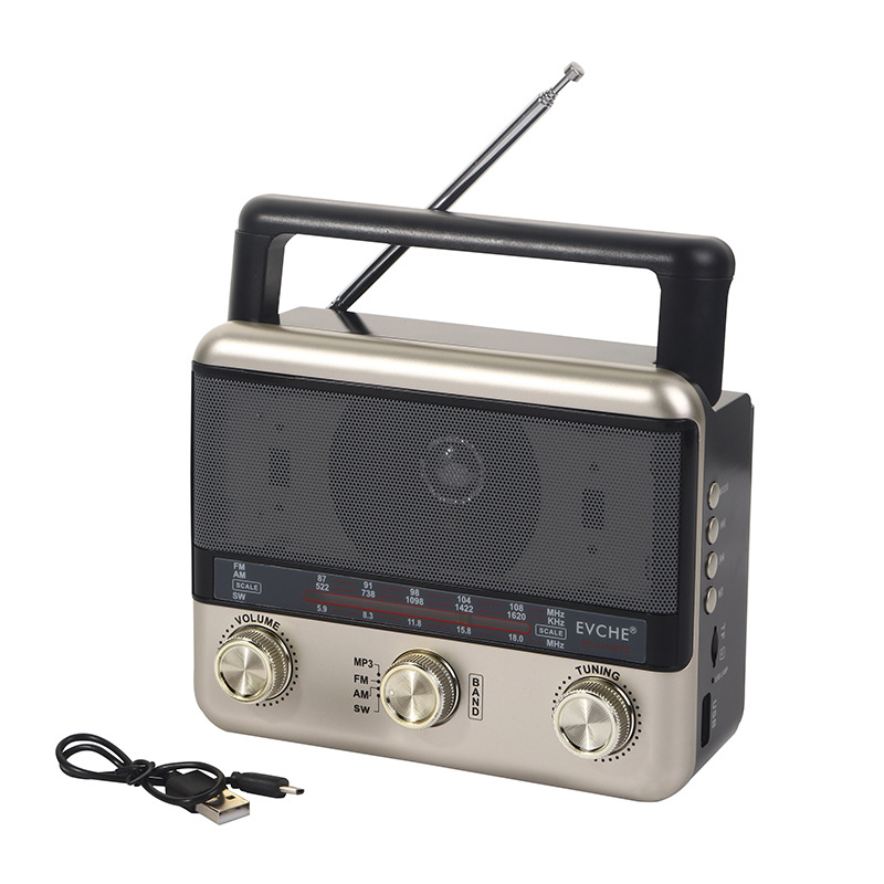 Multifunctional Solar Radio Retro Full Band Old-Fashioned Pluggable Radio Cross-Border Old Radio Wholesale