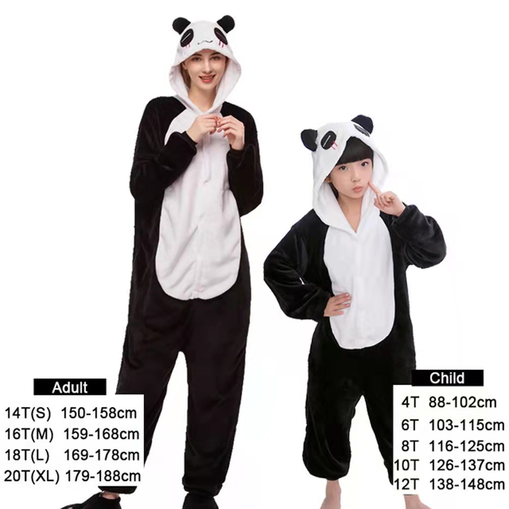 Cartoon One-Piece Animal Pajamas Flannel Children's Pajamas Pikachu Dinosaur Panda Totoro Nightgown One Piece Dropshipping