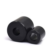 批发黑色ABS塑料隔离柱圆形螺丝套管尼龙垫柱绝缘空心直通柱加高