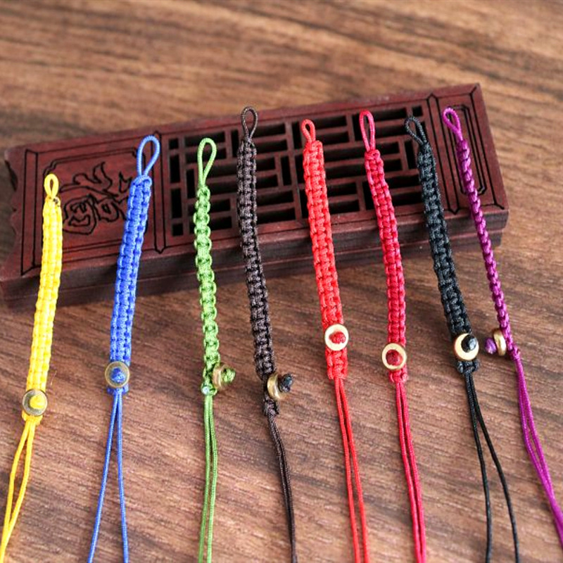 手编工艺品diy配件平结绳扣彩色72号线小饰品文玩挂件半成品 铜扣