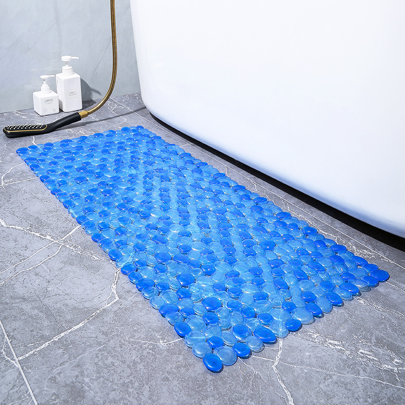 New Pvc Bathroom Mat Long Bathtub Mat Bathroom Shower Room Pebble Drop-Resistant Foot Mat Cross-Border