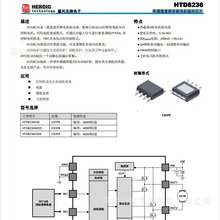 禾润 HTD8236/HTD8236N esop8 单通道直流有刷电机驱动芯片 A4950