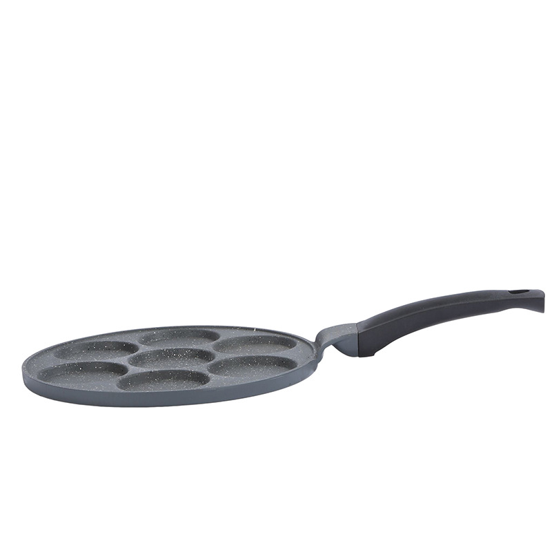 Factory Direct Supply Breakfast 7 Holes Non-Stick Baking Tools Flat Aluminum Die Casting Cake Mold Omelette Waffle Baking Pan
