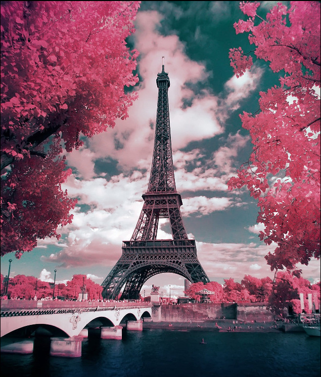 钻石画浪漫埃菲尔铁塔唯美风景客厅卧室贴钻钻石绣厂家一件代发