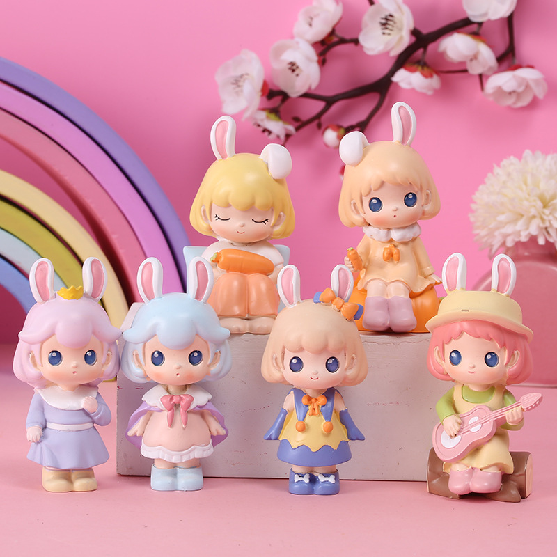 田园兔兔精灵盲盒 创意可爱卡通手办玩偶潮玩公仔少女心生日礼物