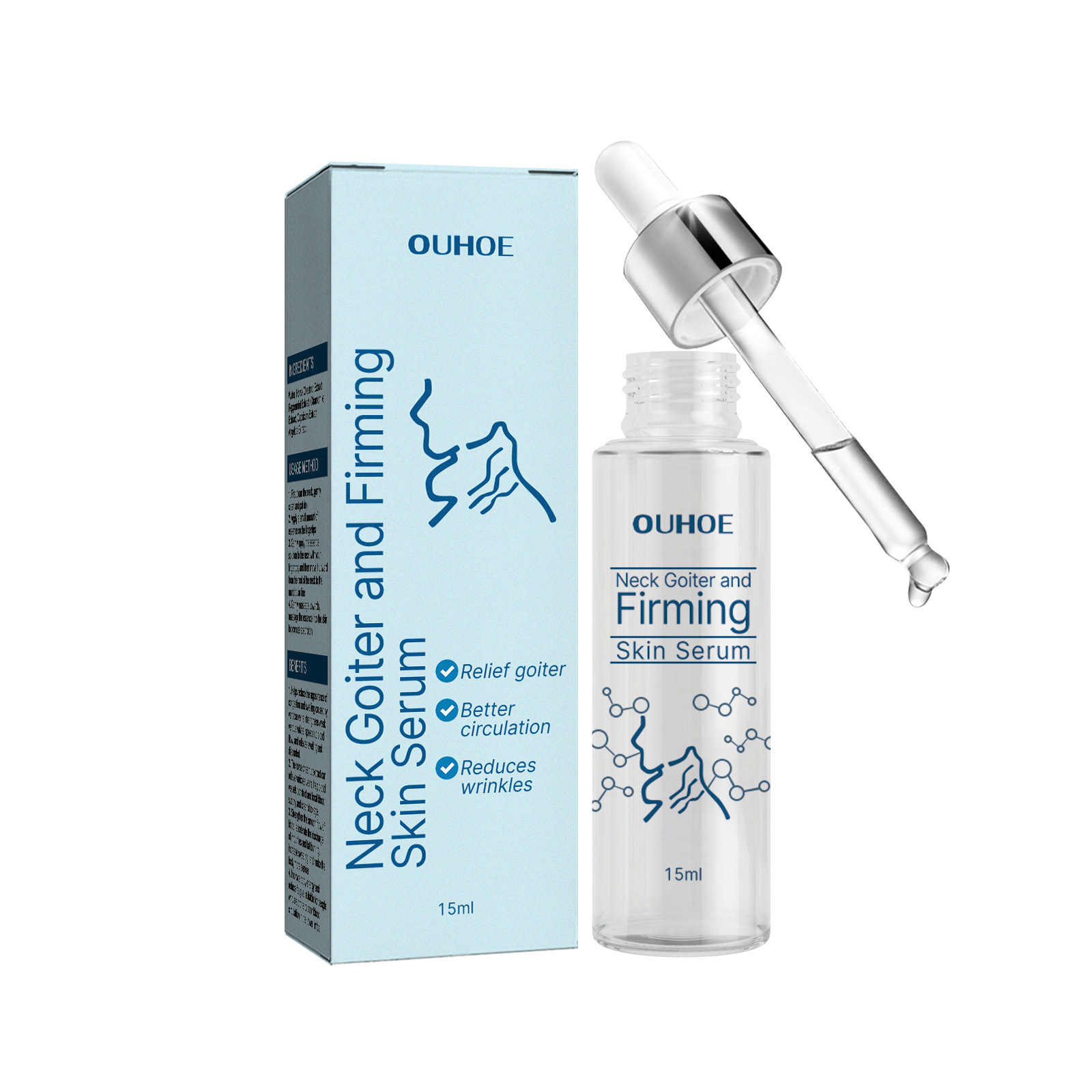 Ouhoe Neck the Lifting Face Serum Fading Wrinkle Lifting Neck Shaping Swan Neck Moisturizing Brightening Essence