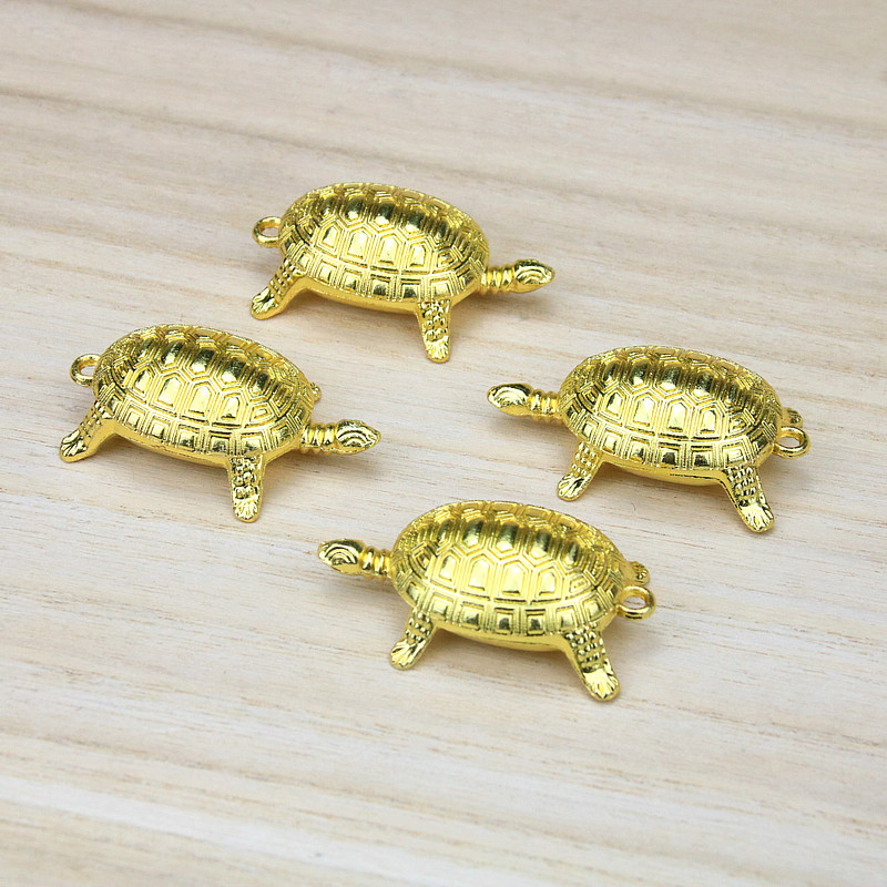 开业居家祈福仿金乌龟吊坠镂空立体金龟摆件大号金钱龟金属工艺品