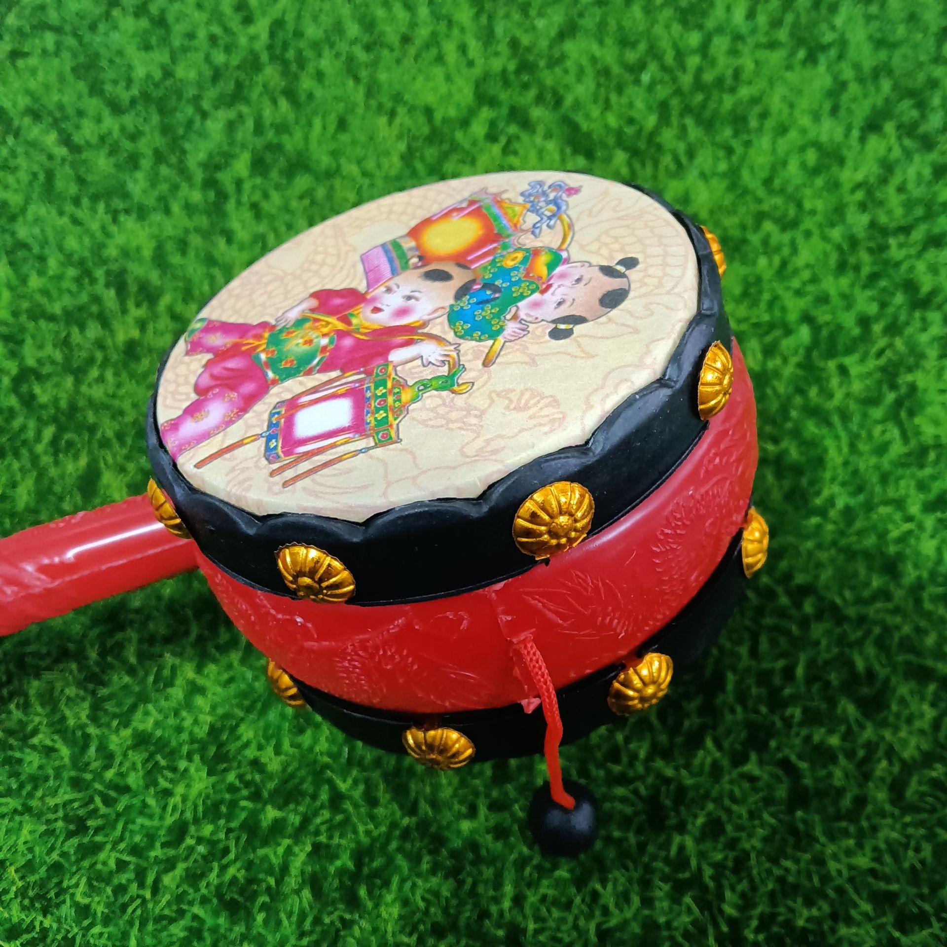 5*6.5cm吉祥摇鼓拨浪鼓 乐器系列婴幼儿玩具批发