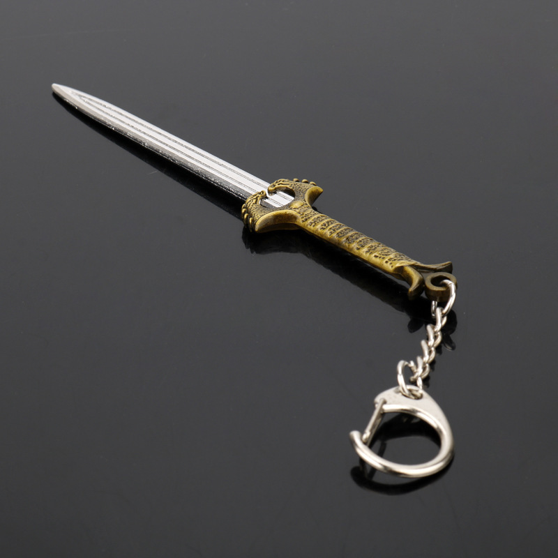 正义联盟神奇女侠火神之剑钥匙扣 冷兵器金属宝剑模型钥匙圈挂件