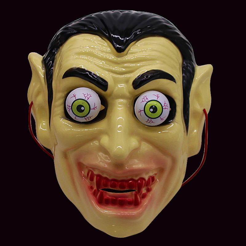 万圣节恐怖面具爆眼面具整人吓人道具 舞会表演用品吸血鬼pvc面具
