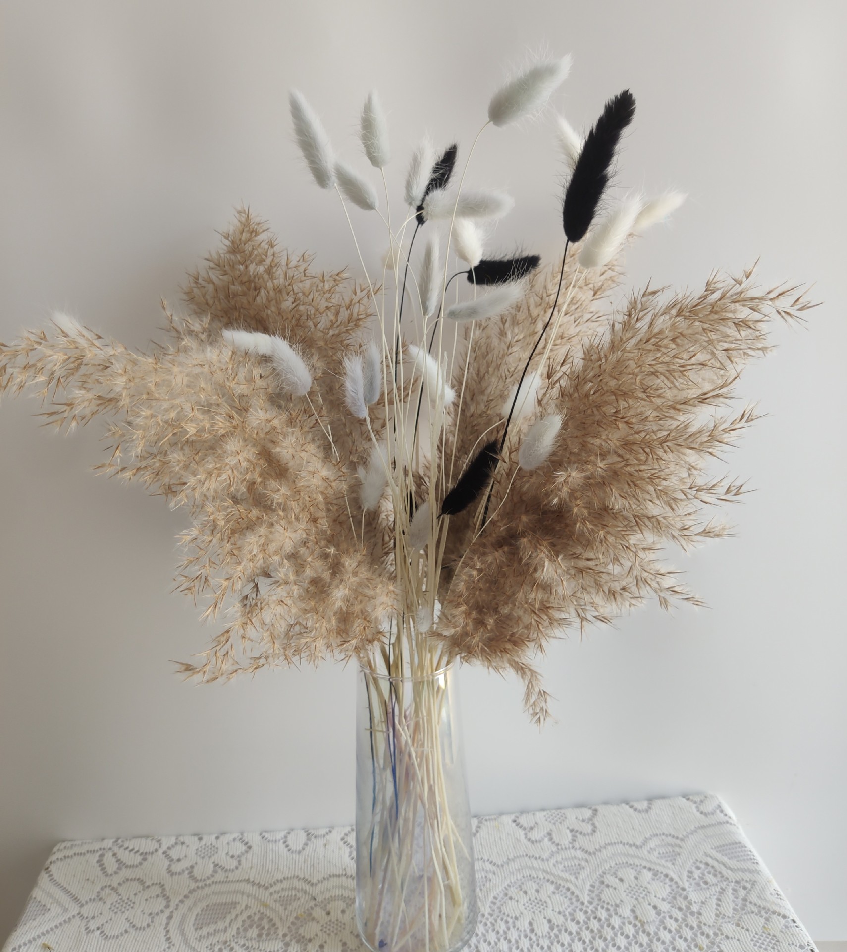小芦苇干花ins芦苇干花diy花束芦竹蒲苇跨境北欧白色小芦苇干花