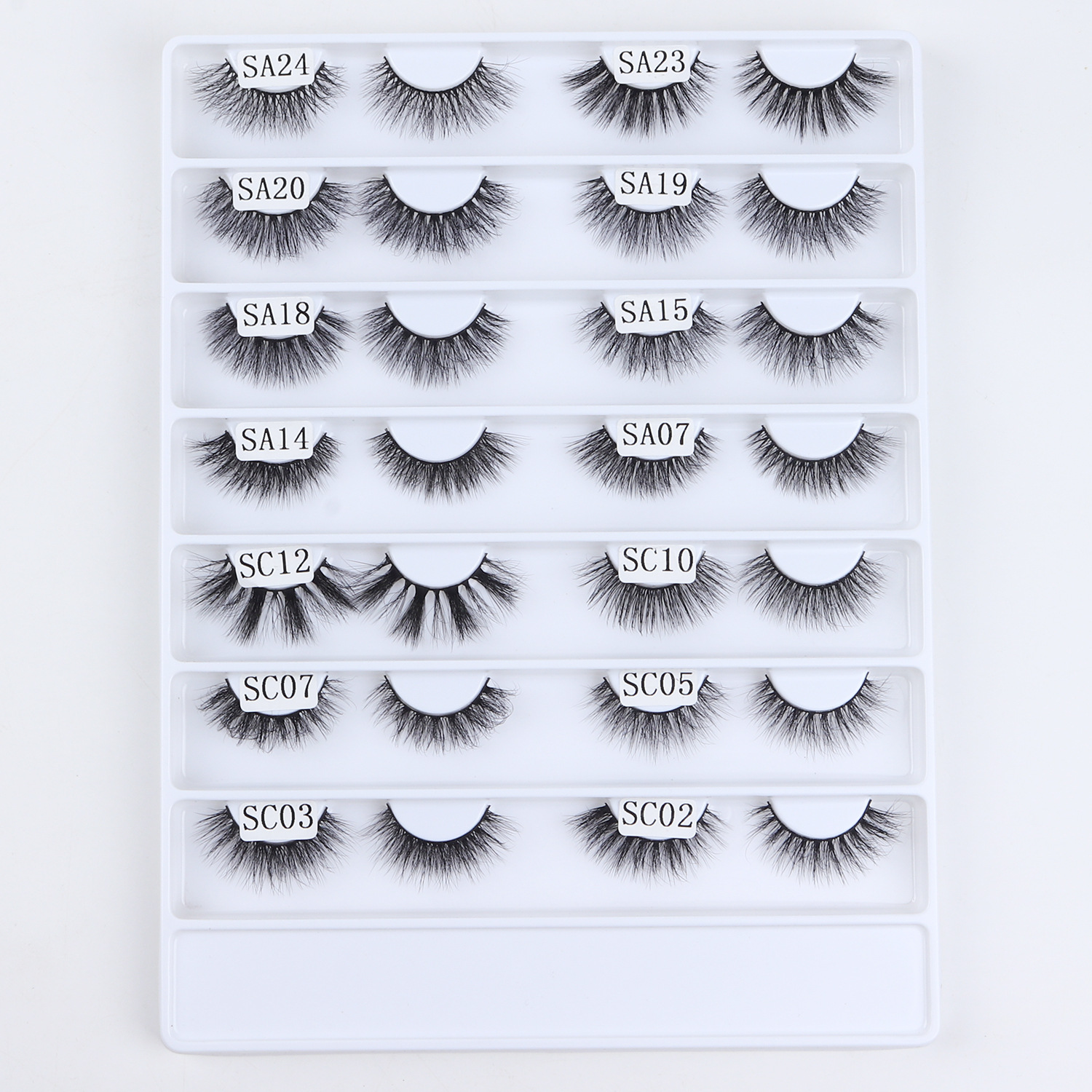 In Stock Wholesale 3D Eyelashes Natural Thick Three-Dimensional Multi-Layer Simulation Eyelashes Large Plate Style Diverse